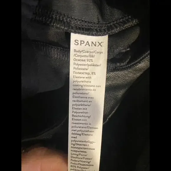 NWT SPANX Leather-Like Flare Pant- size small - Picture 9 of 9